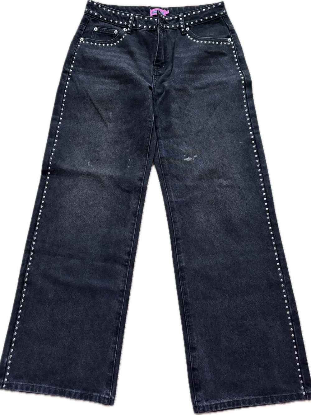 Edikted Studded Low Rise Baggy Jeans - Picture 3 of 4